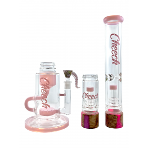 Cheech - 25.5" Detachable Part W/ 2-Matrix Perc Water Incycler Water Pipe - Pink [CHWP04]